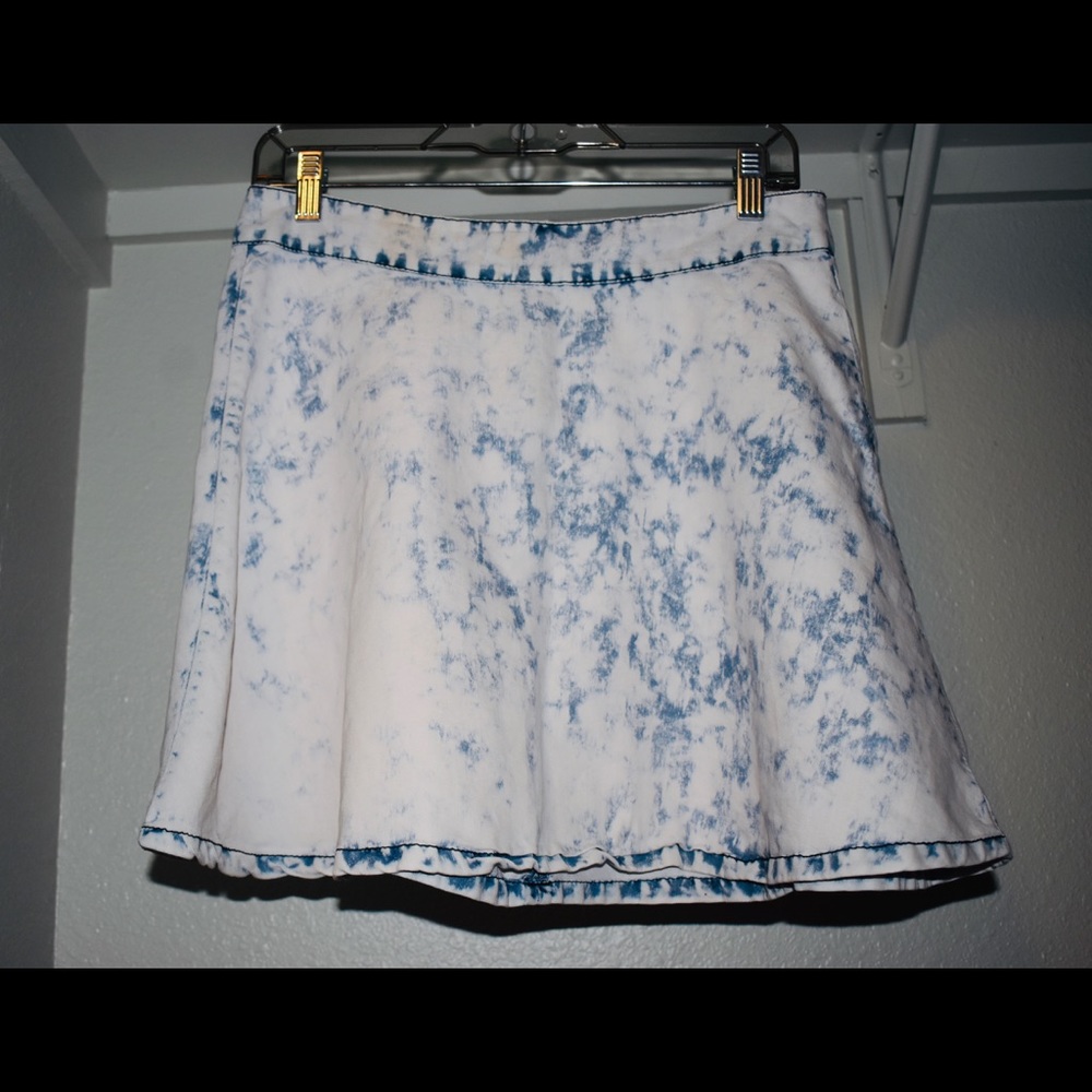 Acid Wash Skater Skirt